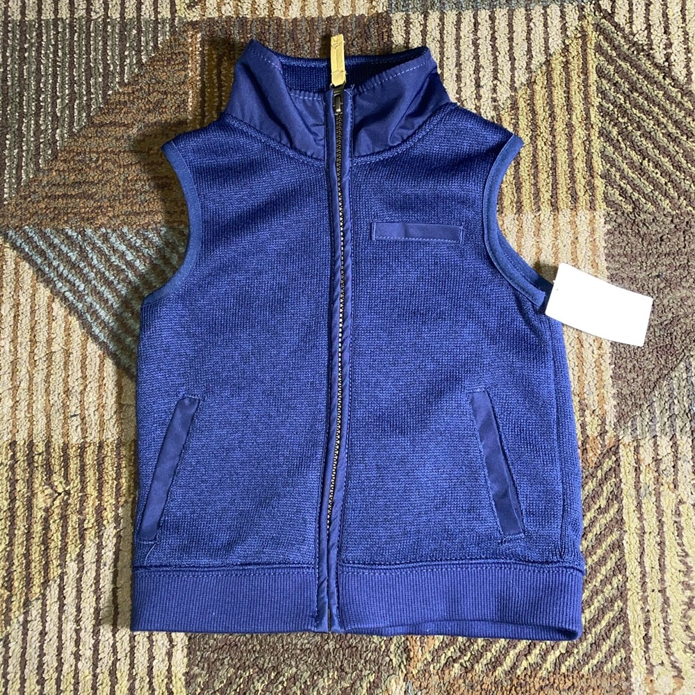 Carter's Boys 2T Navy Blue Zippered Vest *New*